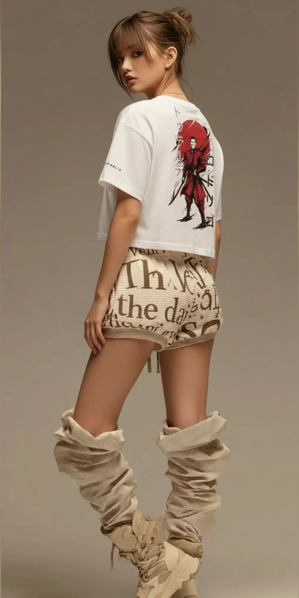 Duterte Samurai — Duterte Samurai — white crop top girl model