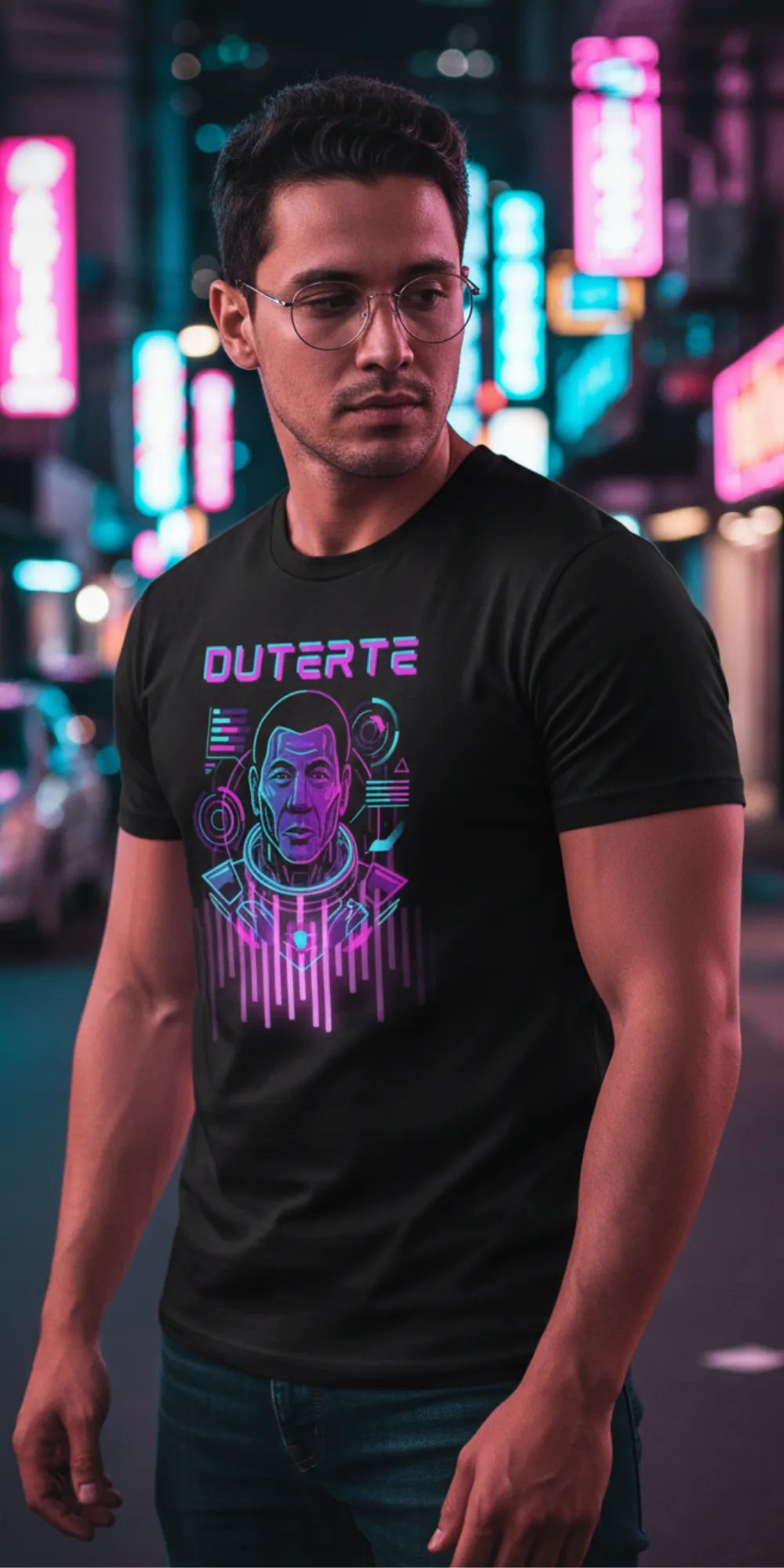 Duterte Neon — Duterte Neon — black premium guy model
