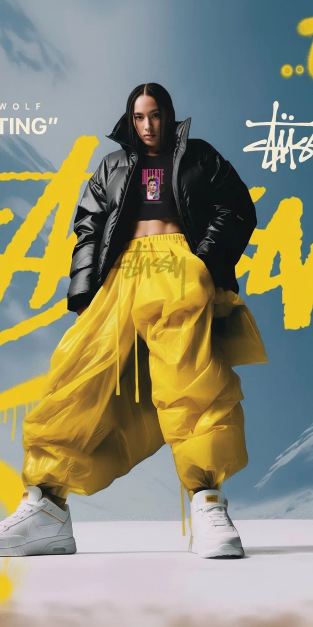 Duterpink — Duterpink — black crop top girl model