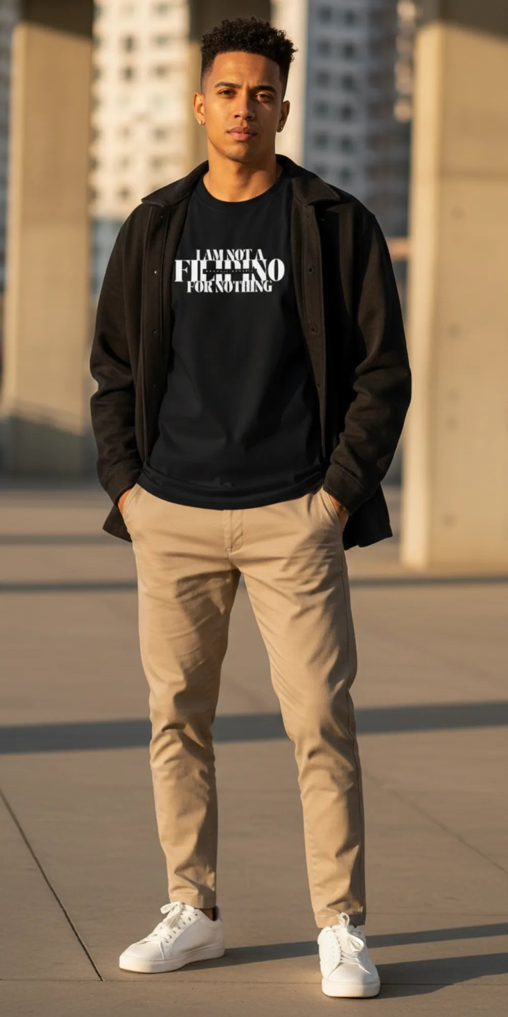 I Am Not A Filipino (White Ink) — I Am Not A Filipino (White Ink) — black premium guy model